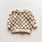 . Crewneck in Brown Checks