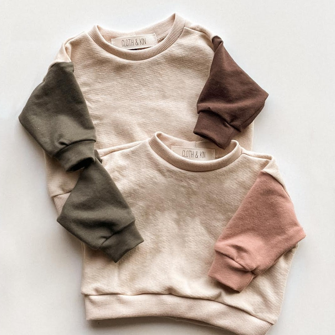 Fir + Roseclay Crewneck