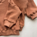 . Crewneck in Waffle Sunbake