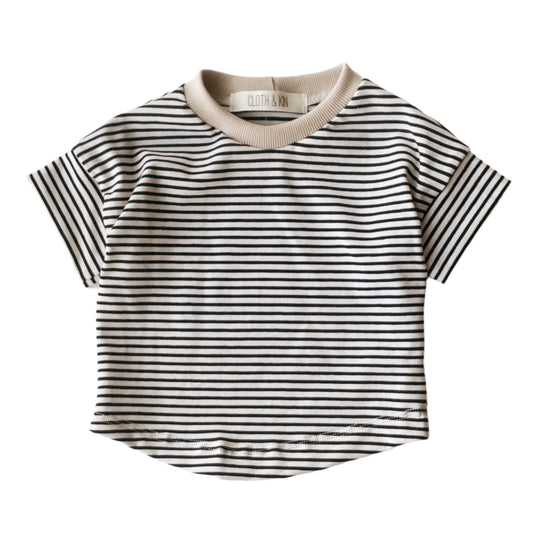 Striped Cotton Dolman Tee