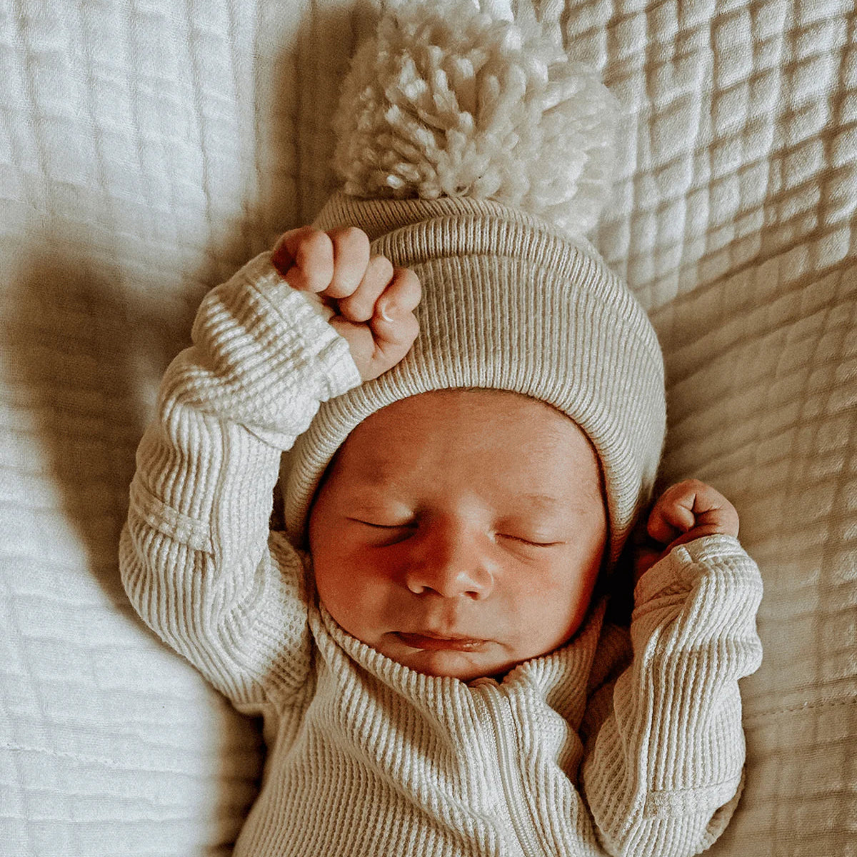 . Baby's First Pom Hat in Sand